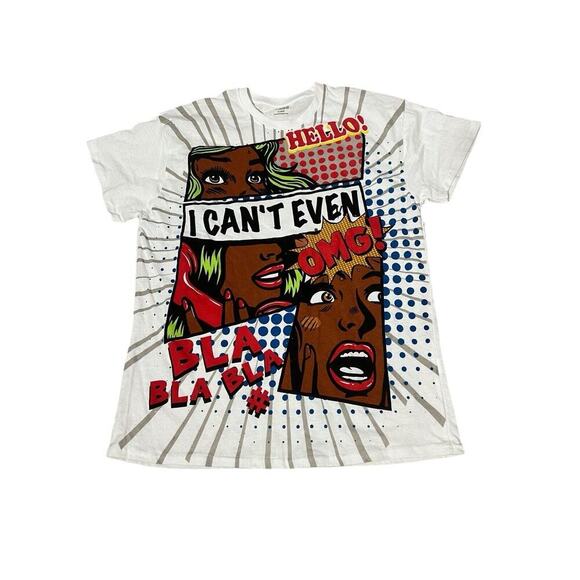 Brisco Brands T Shirt Comic Strip Sz XL “I Can’t Even” Bla Bla Bla - Picture 1 of 7